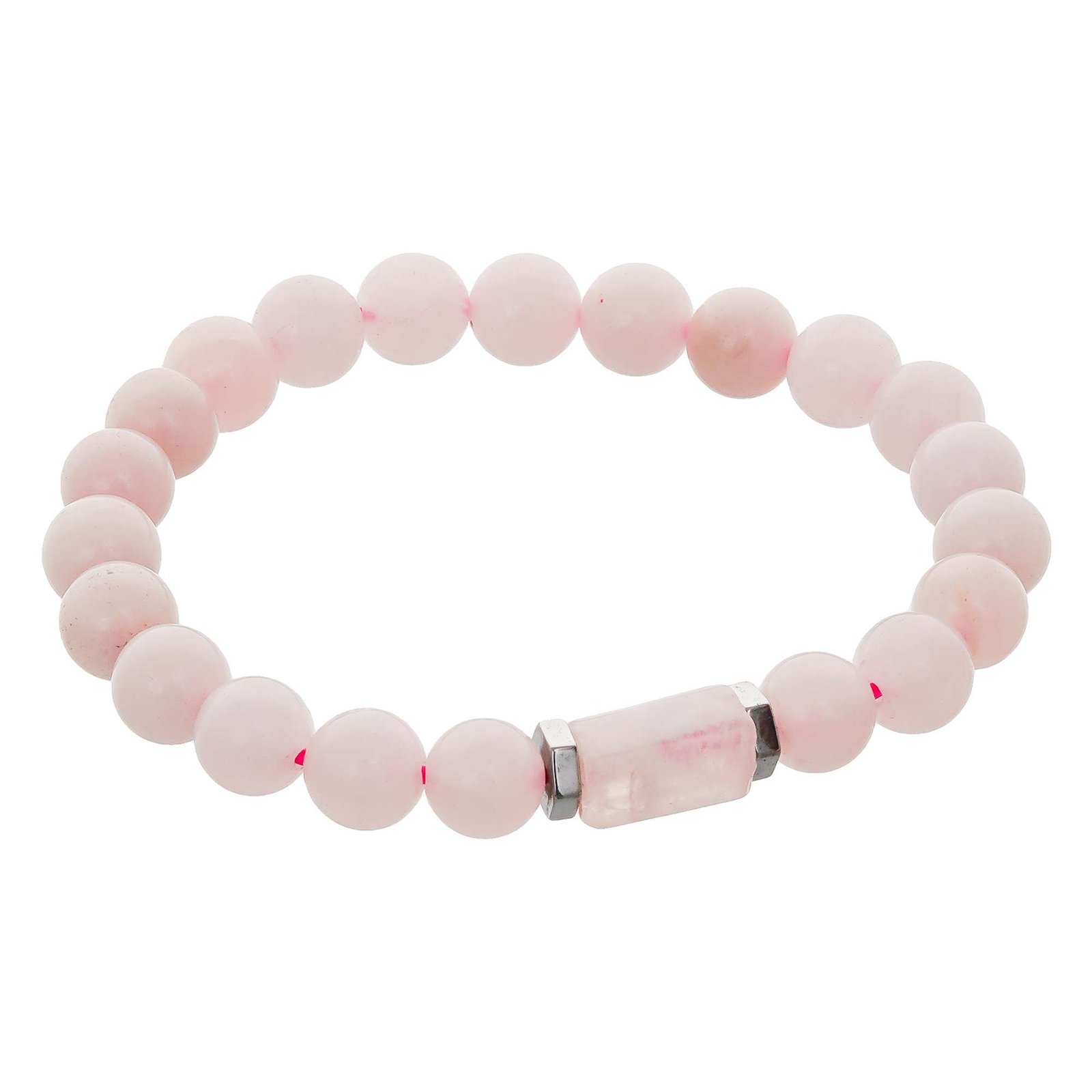 Rose Quartz Tumbler Bracelet for Women Men's Gifts - Protection Healing Crystal Bracelet - 8mm Gemstone Beaded Adjustable